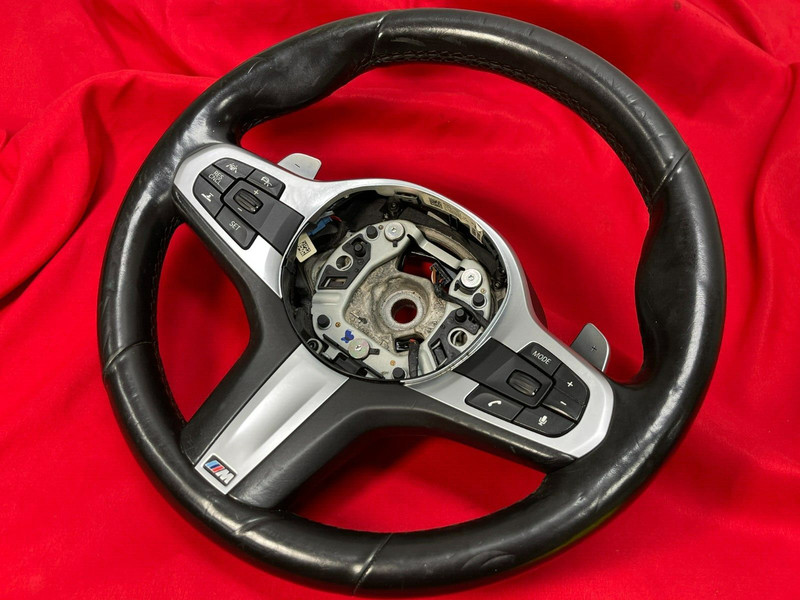17-22 BMW 5/7/8 Series X5 X6 X7 M Sport Leather Steering Wheel w/ Paddles OEM✅