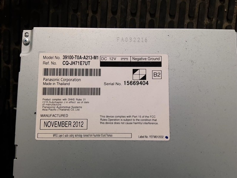 Audio Equipment Radio Receiver Am-fm-cd 7 Speaker EX-L Fits 12-14 CR-V 1732175
