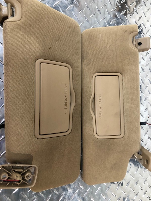 13 FORD F150 SUN VISOR LH RH TAN ILLUMINATED GARAGE DOOR OPTION CREW CAB