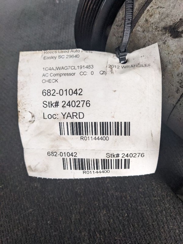 AC Compressor Thru 03/09/14 Fits 12-14 WRANGLER 1144400