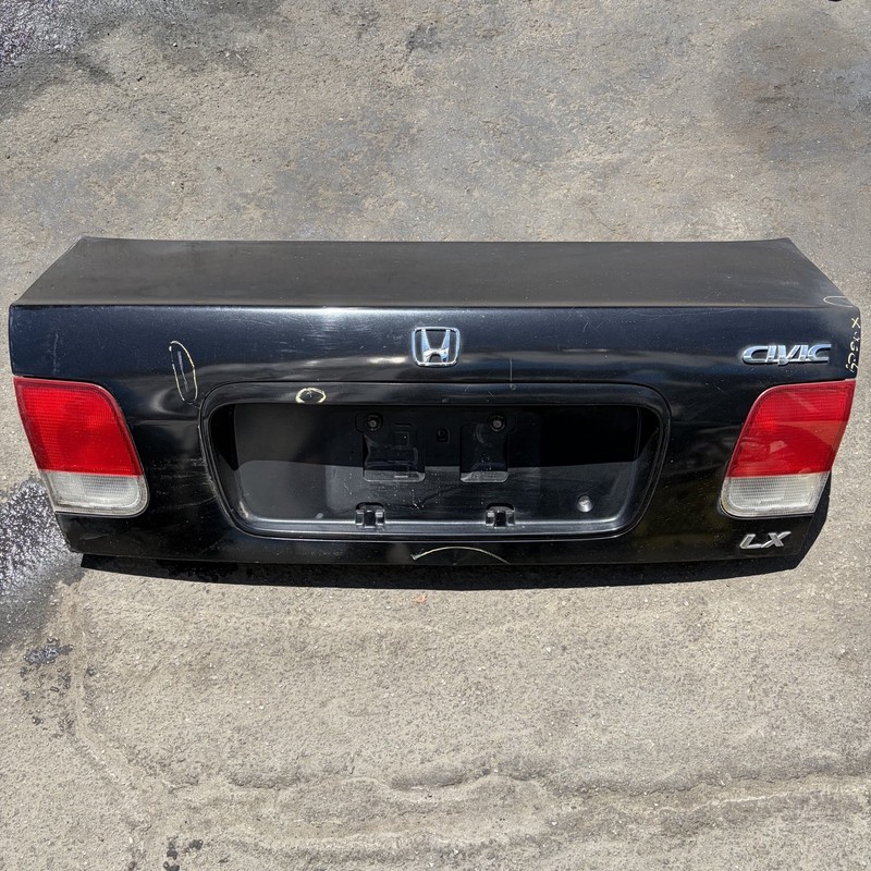 96-98 Honda Civic 4D Sedan Trunk Lid Rear Hood Back Luggage Black OEM