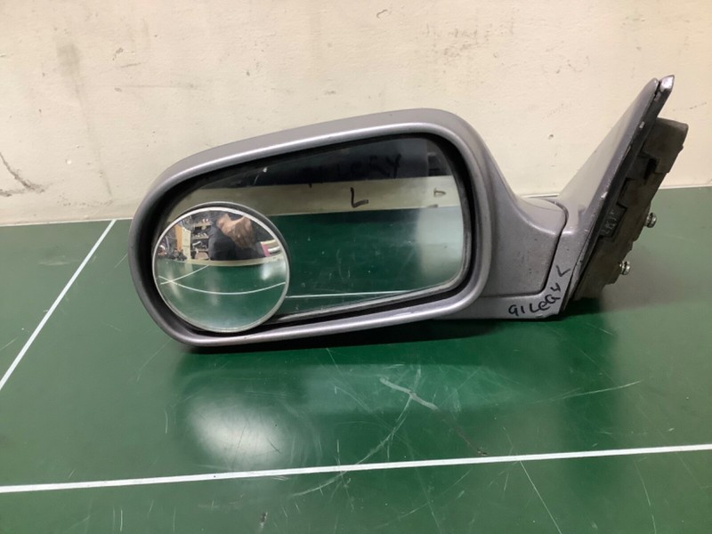 91-95 Legend 4 door Left side door mirror Power Silver Used OEM