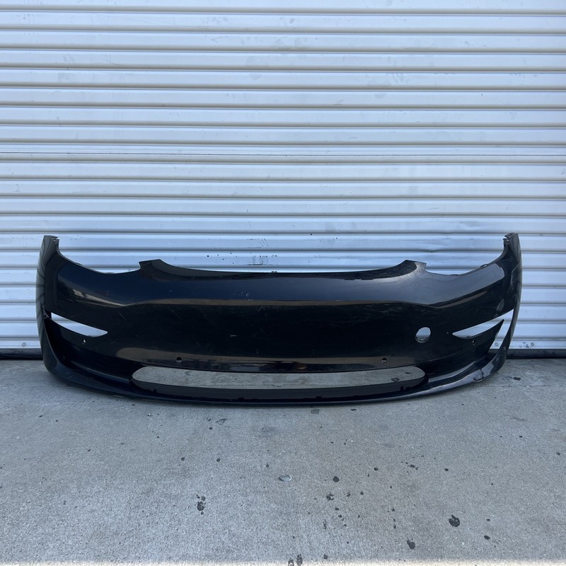 2017 - 2023 Tesla Model 3 Front Bumper Cover w/Sensor Holes OEM 1084168-00-D