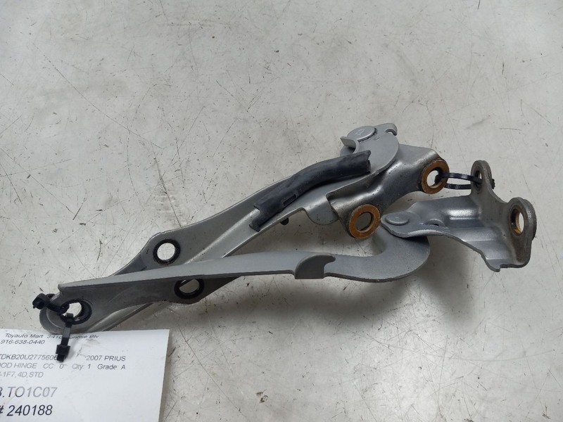 07 TOYOTA PRIUS HOOD HINGE PAIR SLV-1F7