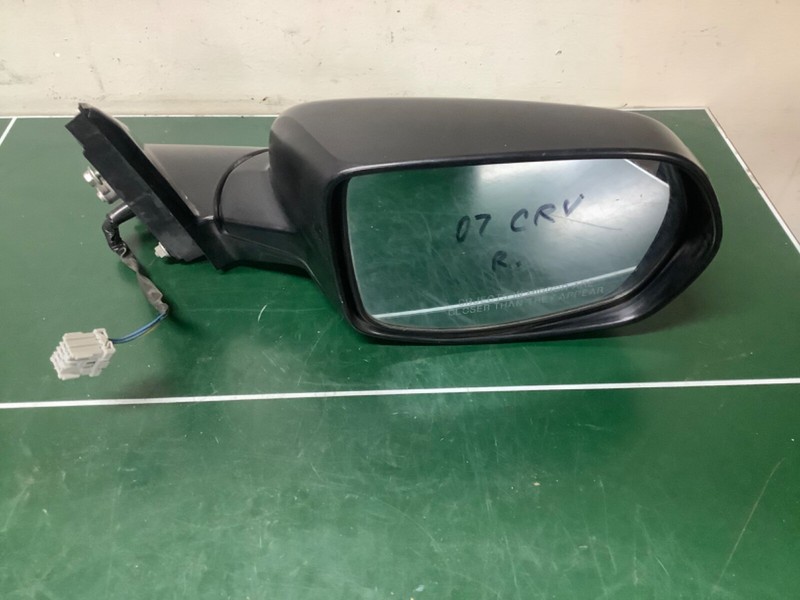 07-11 Honda CR-V Right Door Rear View Mirror Power, Non Heated Black used OEM