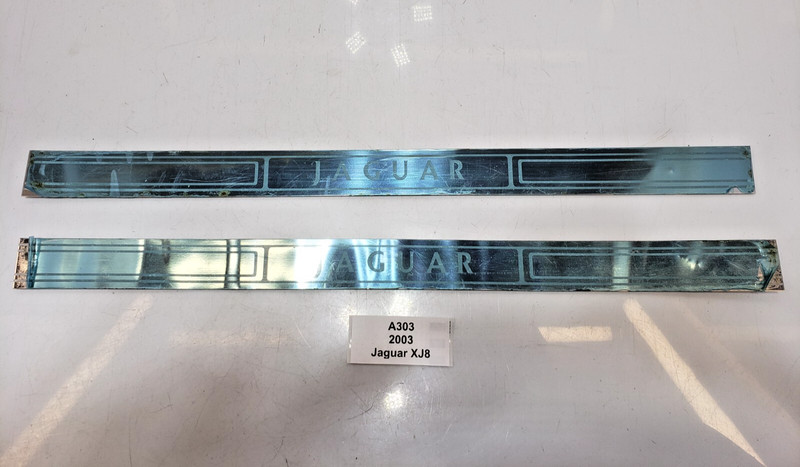 ✅98-03 OEM Jaguar XJ8 SWB Rear Left Right Door Scuff Sill Plate Insert SET NOTE*