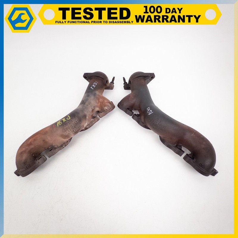 10-22 JAGUAR XJ XF L405 5.0L RIGHT & LEFT SIDE ENGINE EXHAUST MANIFOLD SET OEM