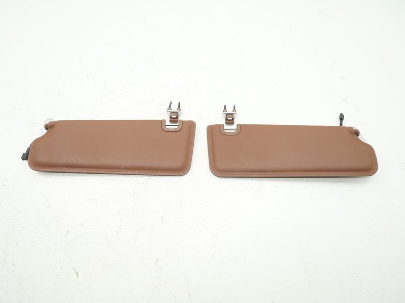 2005 Bentley Continental GT Sun Visor Shade Saddle Brown Left/Right Set 59k OEM