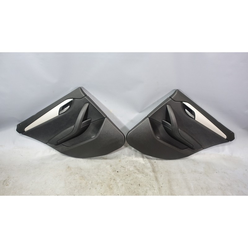 2013-2015 BMW E84 X1 SAV Rear Interior Door Panel Trim Skin Pair Black Vinyl OEM