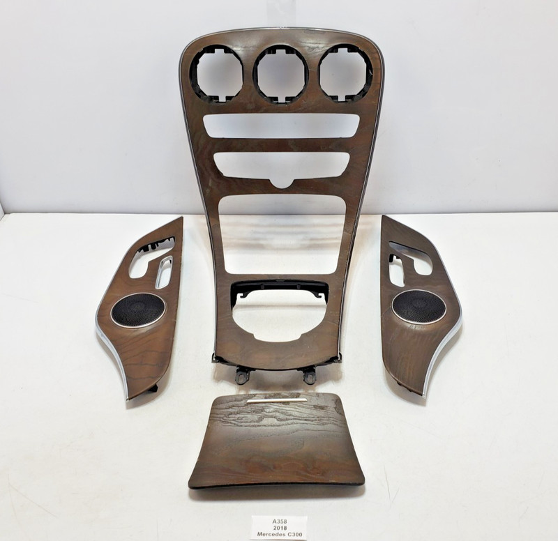 ✅17-21 OEM Mercedes C300 A205 Front Right Left Door Center Console Wood Trim SET