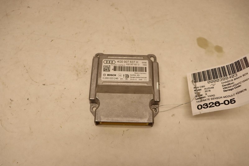 2012-216 AUDI A6 C7 YAW RATE SPEED STABILITY CONTROL SENSOR MODULE OEM