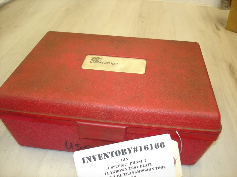 us9208/2 phase 0/2 leakdown test plate air pressure transmission tool case used