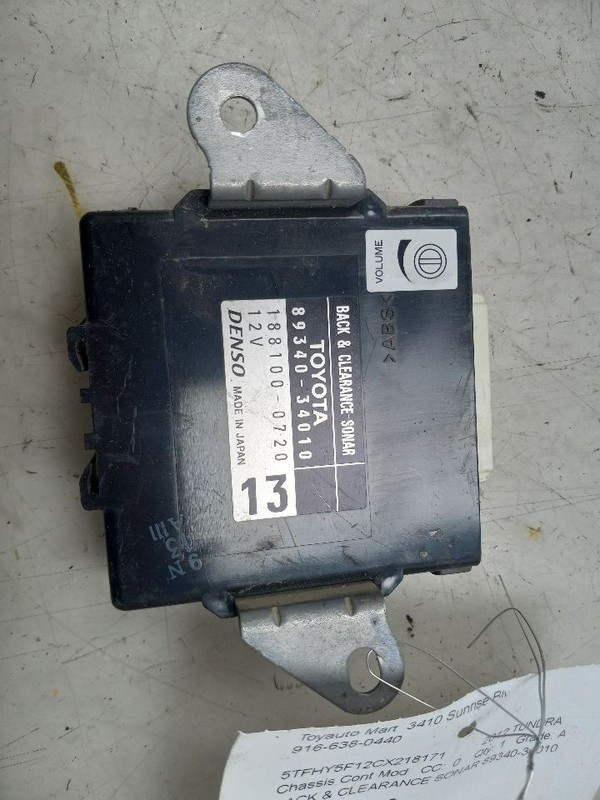 Chassis ECM Driver Park Assist Right Hand Dash Fits 08-14 SEQUOIA