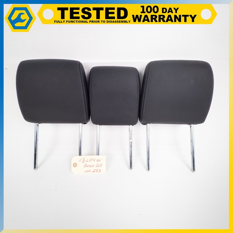10-16 LAND ROVER L319 LR4 REAR SEAT HEADREST HEAD REST SET OF 3 BLACK OEM