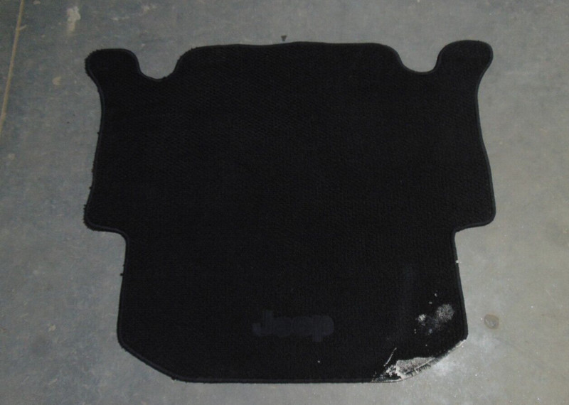 15-18 Wrangler 4DR Four 4 Door Black Rear Carpet Trunk Floor Mat Panel OEM