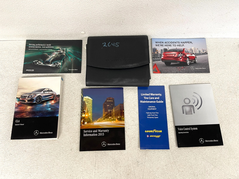 ⭐2015 MERCEDES CLA45 AMG OWNERS MANUAL GUIDE BOOK W/ FOLDER CASE OEM LOT2645