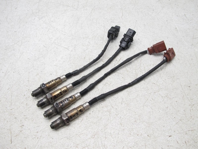 08-12 AUDI 8T S5 QUATTRO 4.2 EXHAUST PRE POST CAT O2 OXYGEN SENSOR SET 031125
