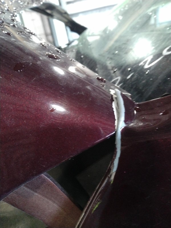 2017 Ford Fusion Maroon Hood Panel Genuine OEM DS7Z16612B Crease 123K Miles