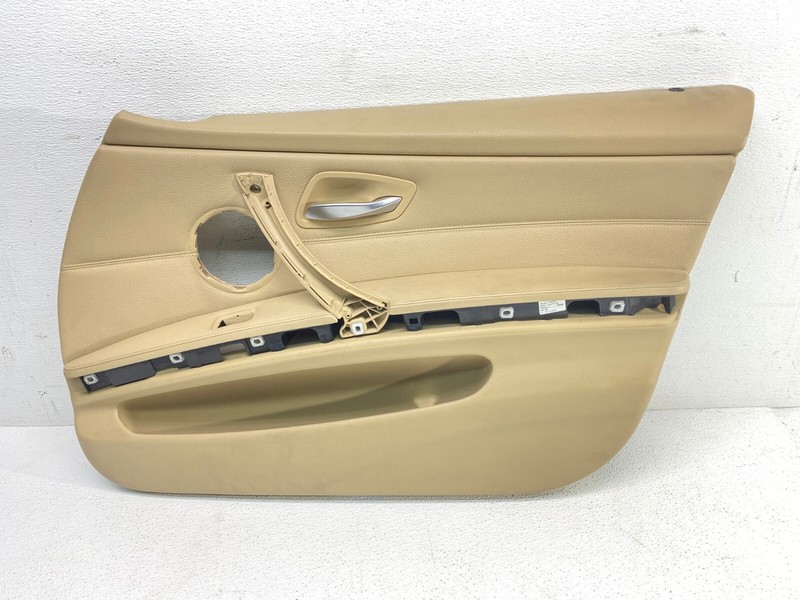 06-12 BMW E90 E91 3 Series Right Passenger Leather Door Panel Card Beige OEM✅