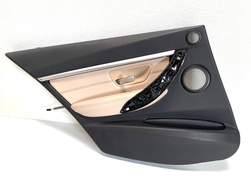 16-18 BMW F30 340i REAR LEFT DRIVER SIDE INTERIOR DOOR PANEL OYSTER OEM #A0.13