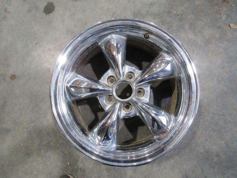 2001 FORD MUSTANG WHEEL 17x8 5 SPOKE POSLISHED