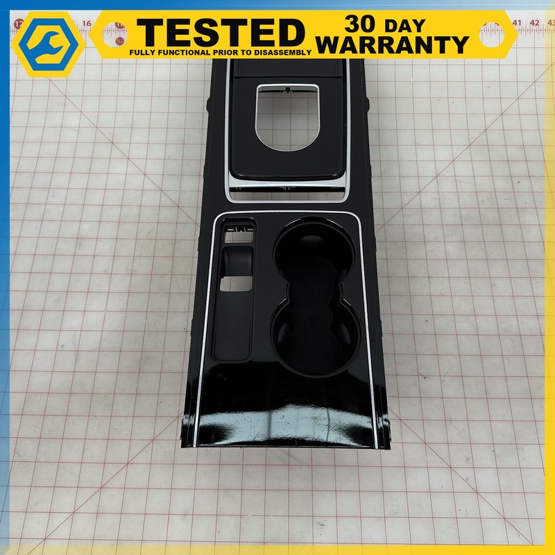 17-19 JAGUAR XE FRONT CENTER CONSOLE SHIFTER CUP HOLDER W/ TRIM BEZEL COVER OEM