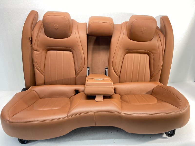 14-21 Maserati Quattroporte Complete Upper & Lower Seat Brown Leather Set OEM✅