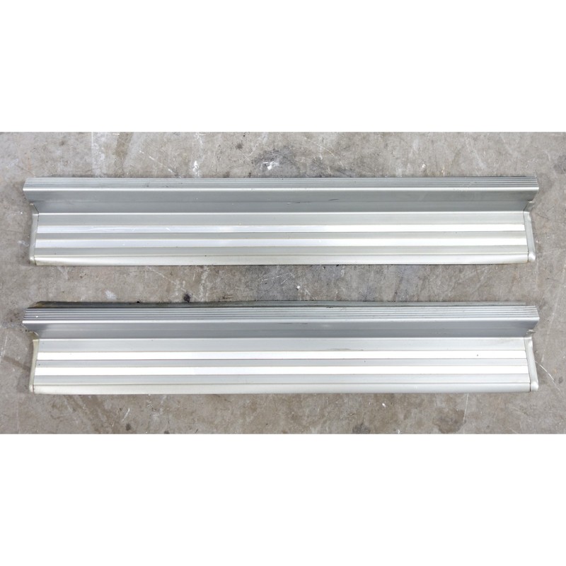1978-1982 BMW E23 7-Series Rear Door Entrance Sill Strip Cover Pair Chrome OEM
