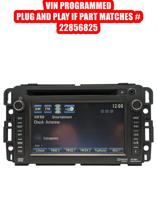 UNLOCKED | 12-14 GMC Yukon Chevy Suburban Avalanche Radio Display Receiver OEM