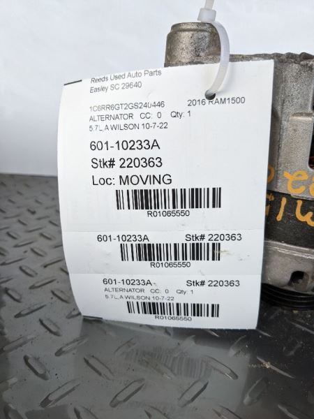 Alternator New Style 6 Lug Wheel 180 Amp Fits 19-20 DODGE 1500 PICKUP 1065550