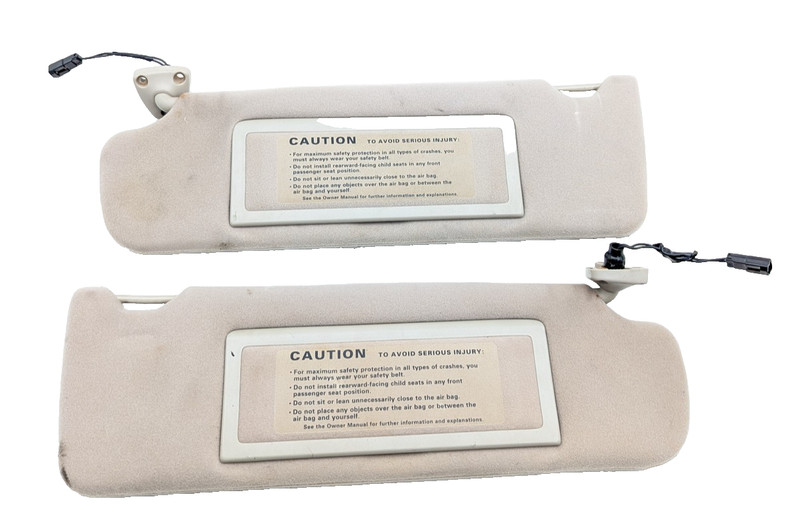 1995-1997 Jaguar XJR XJ6 XJ12 Driver Passenger Side Sun Visor Pair Set Beige