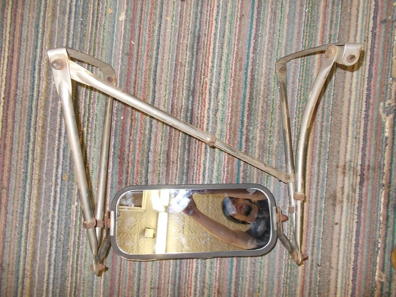 DP Chrome Mirror Assembly 16-3/8" x 7-1/8" Bracket: 21" x 13-1/4"
