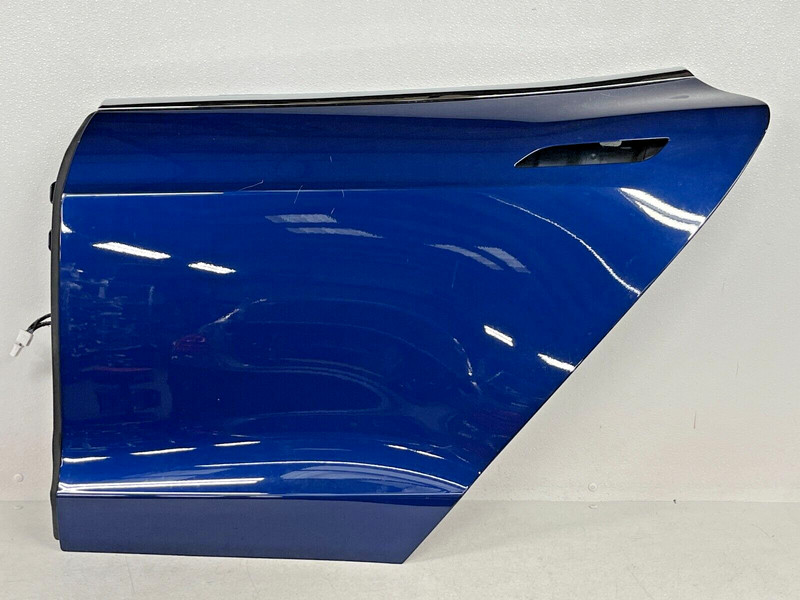 ⭐2012-2016 TESLA MODEL S REAR LH LEFT DOOR BARE SHELL PANEL SKIN BLUE OEM LOT2TP