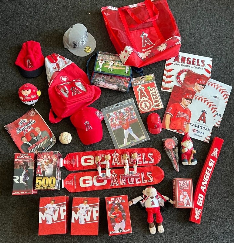 Angels Baseball Collection Trout Pujols Hunter Bobblehead - Collectible Lot