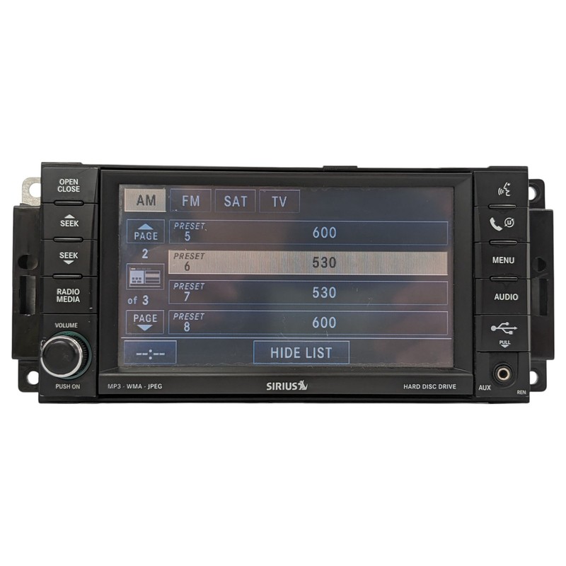 07-10 Dodge Jeep Chrysler MyGig Radio CD DVD MP3 Player Display Screen REN OEM
