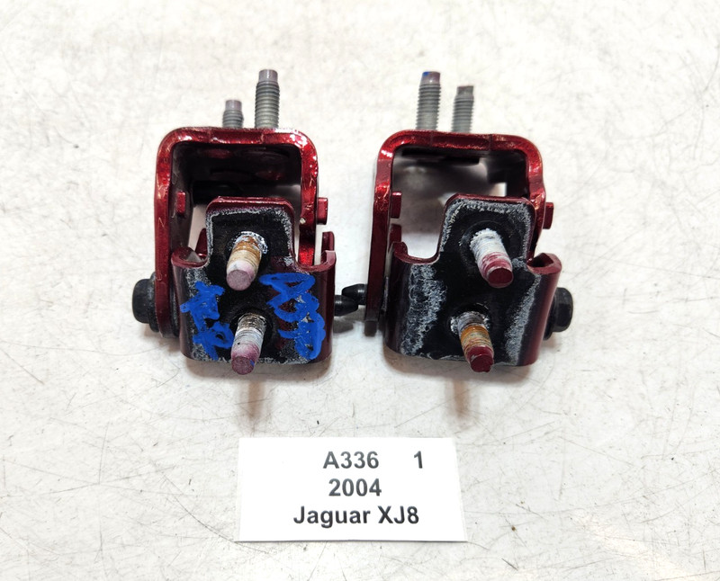 ✅ 04-09 OEM Jaguar XJ8 Rear Right Passenger Side Door Hinge Upper Lower Red SET