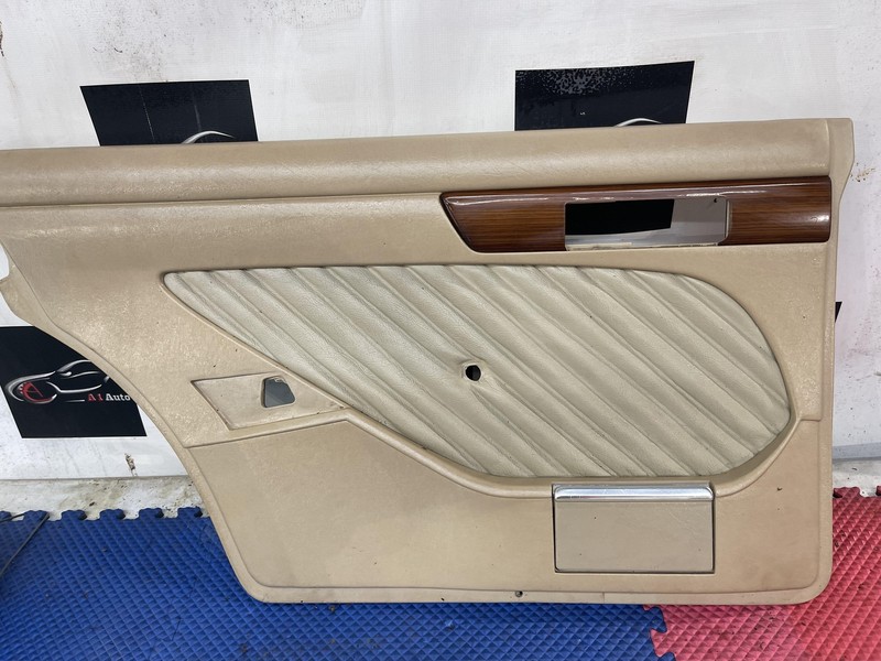 1986 - 1991 Mercedes W126 420SEL Rear Driver Left Side Interior Door Panel Beige