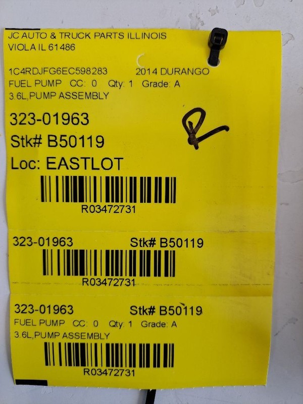 Fuel Pump Assembly Tank Mounted Secondary 6.2L Fits 11-21 DURANGO 3472731