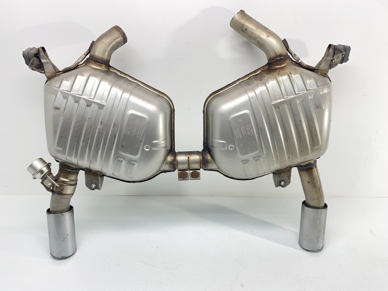 11-13 BMW E90 E92 335 N55 Rear Factory Exhaust Muffler Pipe w/ Tips Assembly OEM