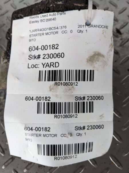 Starter Motor Fits 11-12 GRAND CHEROKEE 1080912