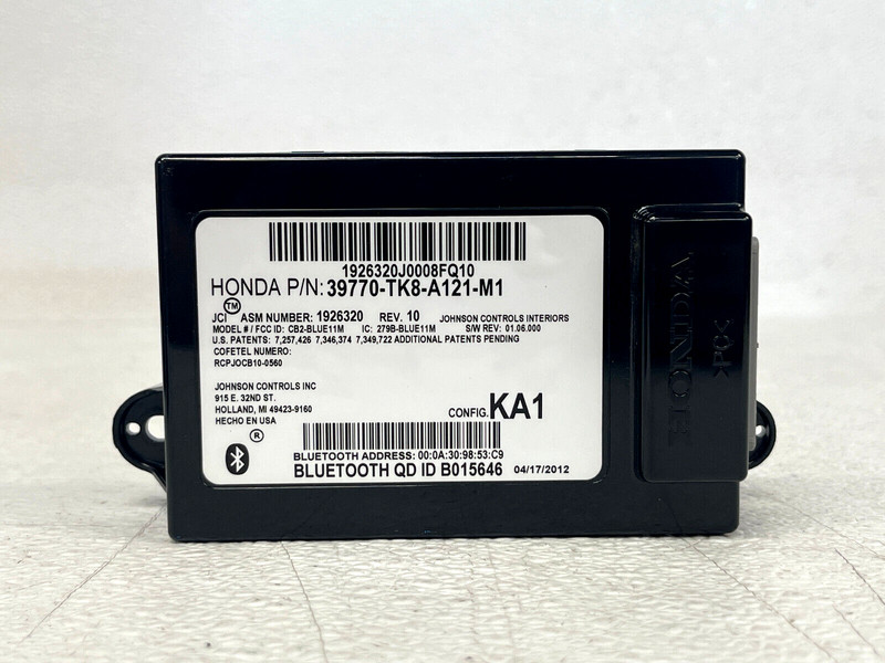 ⭐2011-2013 HONDA ODYSSEY COMMUNICATION BLUETOOTH CONTROL MODULE UNIT OEM LOT2493