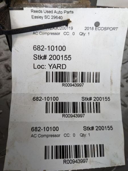 AC Compressor Fits 18-21 ECOSPORT 943997