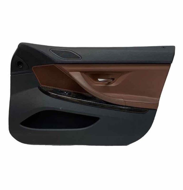 BMW 640I door panel trim 13 19 front right side black brown assy OEM 417304292