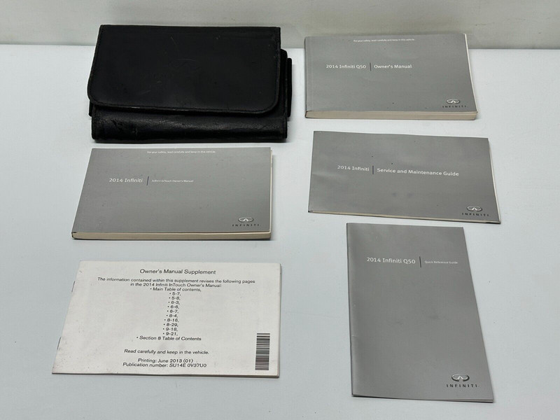 ✅ 2014 Infiniti Q50 Owners Manual With Leather Case OEM OM0867