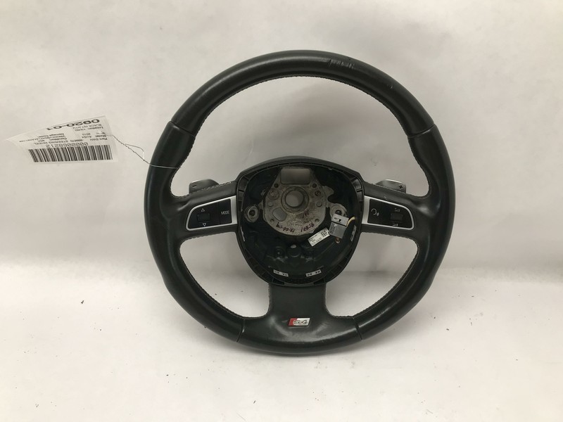 10 11 12 AUDI S4 3-SPOKE STEERING WHEEL OEM BLACK W/ PADDLE SHIFT