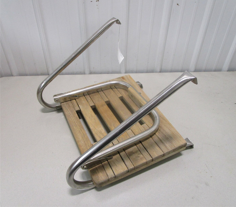 1986 Rinker V170 Boat Teak Swim Platform 20" Wide 1 Step Port Side Ladder