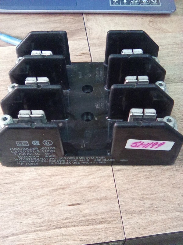 Bussmann 3 Pole Fuse holder For J Class Fuses. 100A 600V