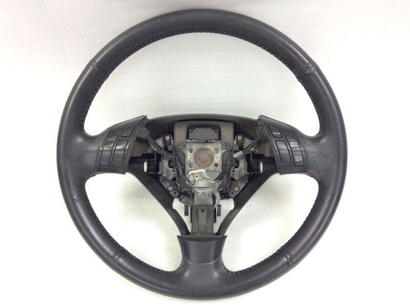 03 04 05 Accord 2Dr Coupe V6 EX-L Steering Wheel Black Leather Used OEM