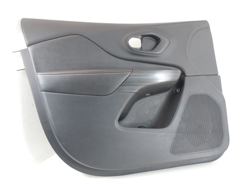 2016 16 Jeep Cherokee Front Interior Door Panel Driver Left OEM Black Red Stich