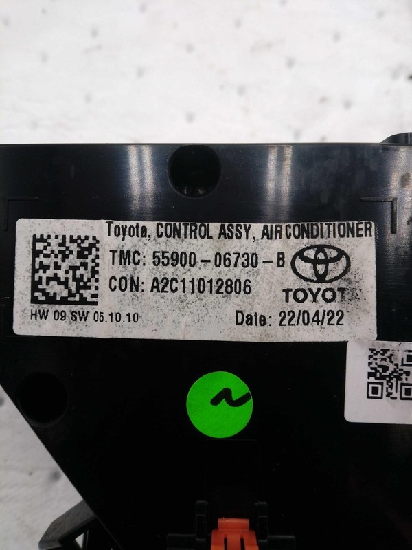 Used A/C Selector Switch fits: 2022 Toyota Camry 7.0`` touch screen mounted belo